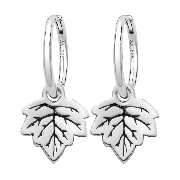 Sterling silver ivy leaf woodland nature earrings jewellery