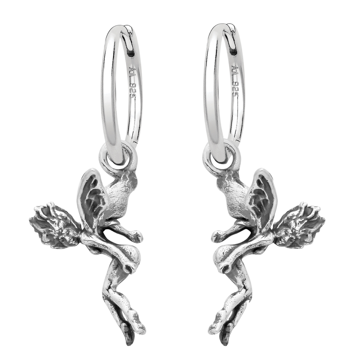 Sterling silver fairy pixie cottage core earrings alternative jewellery