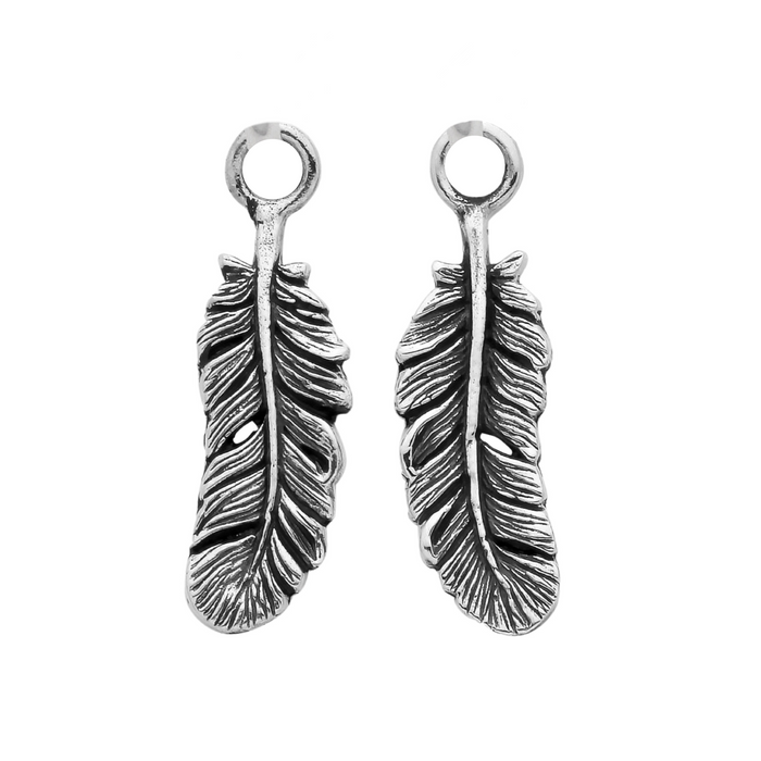 PLUME - Sterling Silver Hoop Charms