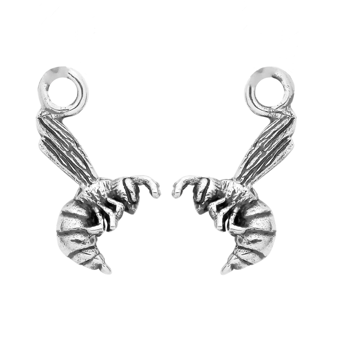 STING - Sterling Silver Hoop Charms