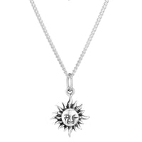 Sterling silver sun celestial boho bohemian necklace