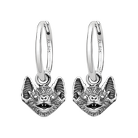 Sterling silver bat earrings gothic witchy alternative jewellery