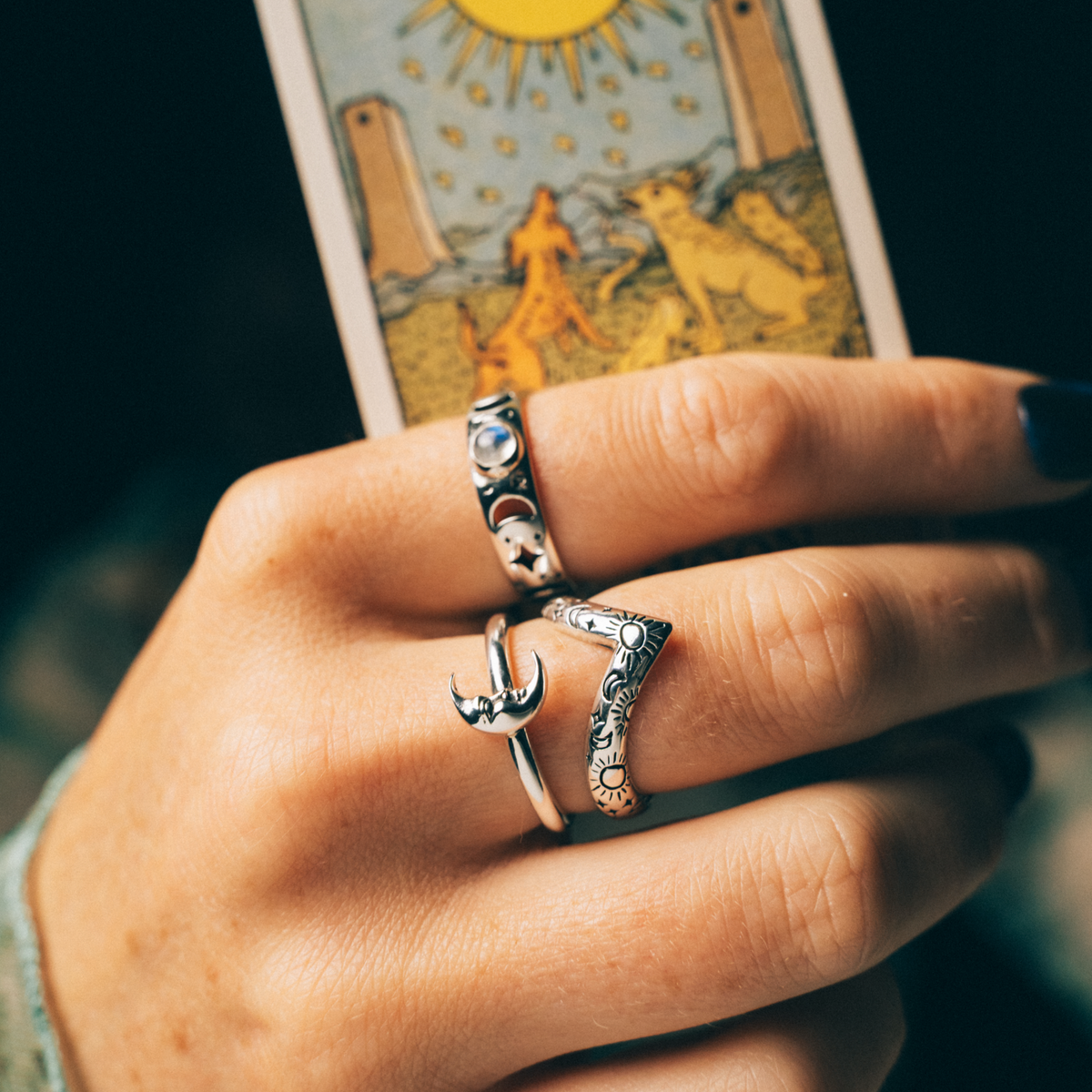 COSMIC MOON - Sterling Silver Ring