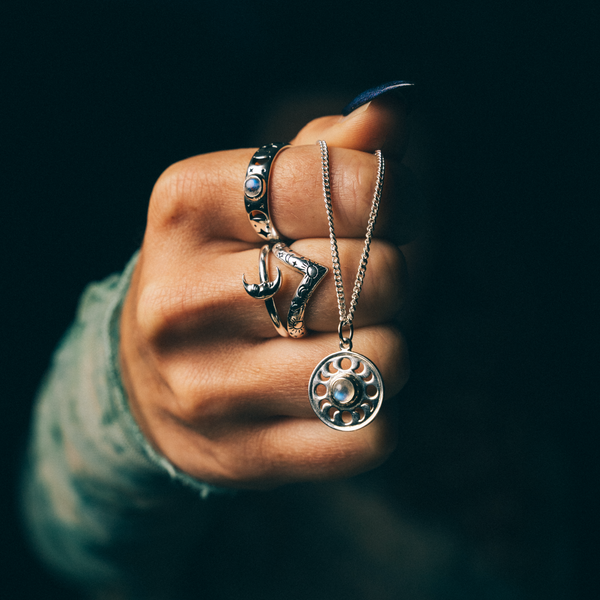 JUST A PHASE - Sterling Silver & Moonstone Necklace