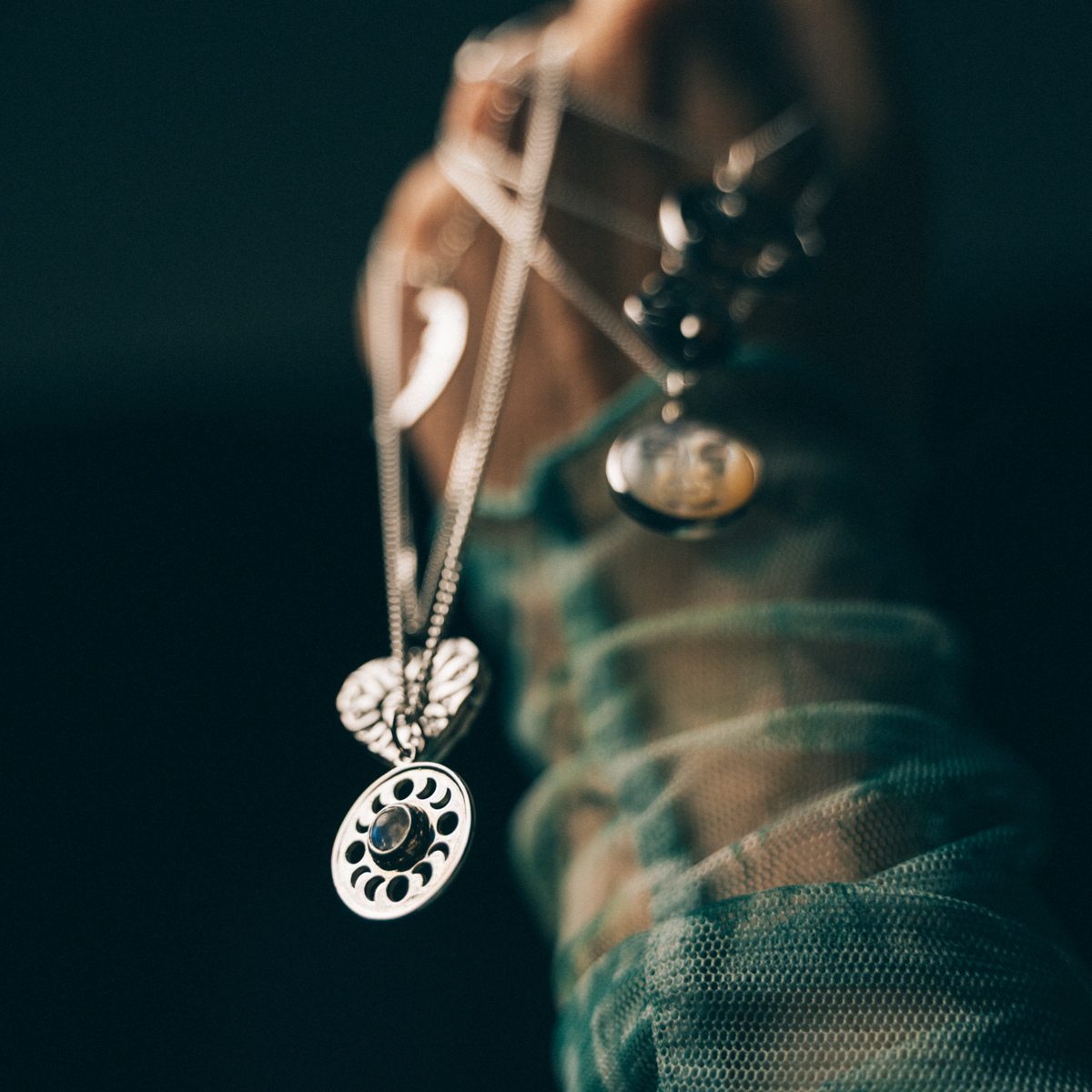 JUST A PHASE - Sterling Silver & Moonstone Necklace
