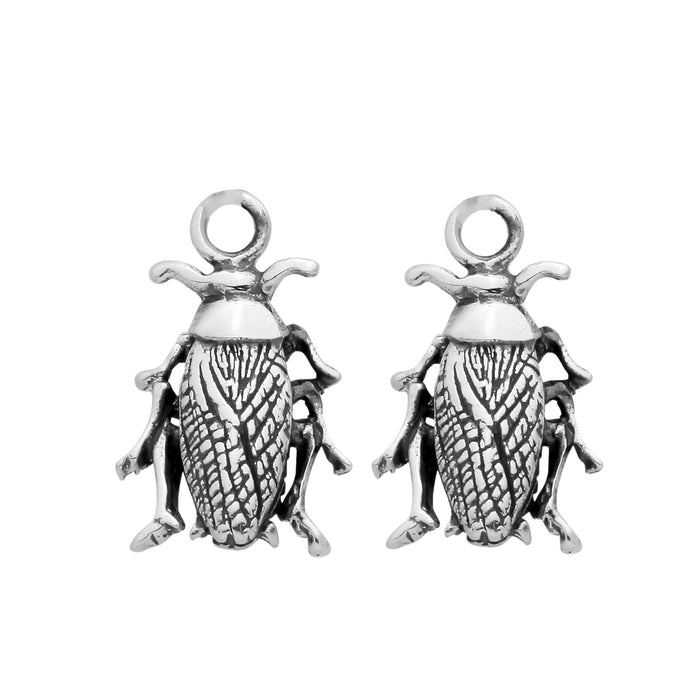 COCKROACH - Sterling Silver Hoop Charms
