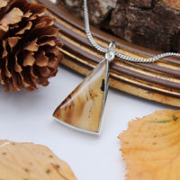 FALL - Sterling Silver & Montana Agate Necklace