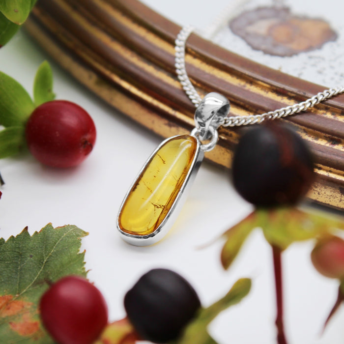 GOLDEN HOUR - Sterling Silver & Amber Necklace