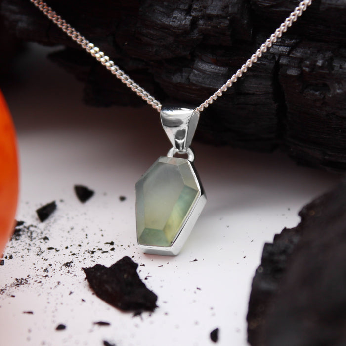NEW BEGINNINGS - Sterling Silver & Prehnite Necklace