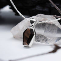 FROM THE ASHES - Sterling Silver & Smoky Quartz Necklace