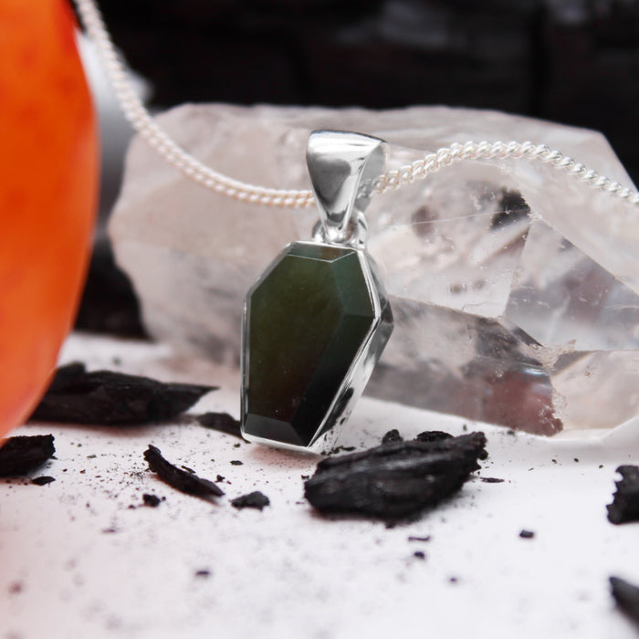 BLAIR - Sterling Silver & Serpentine Necklace