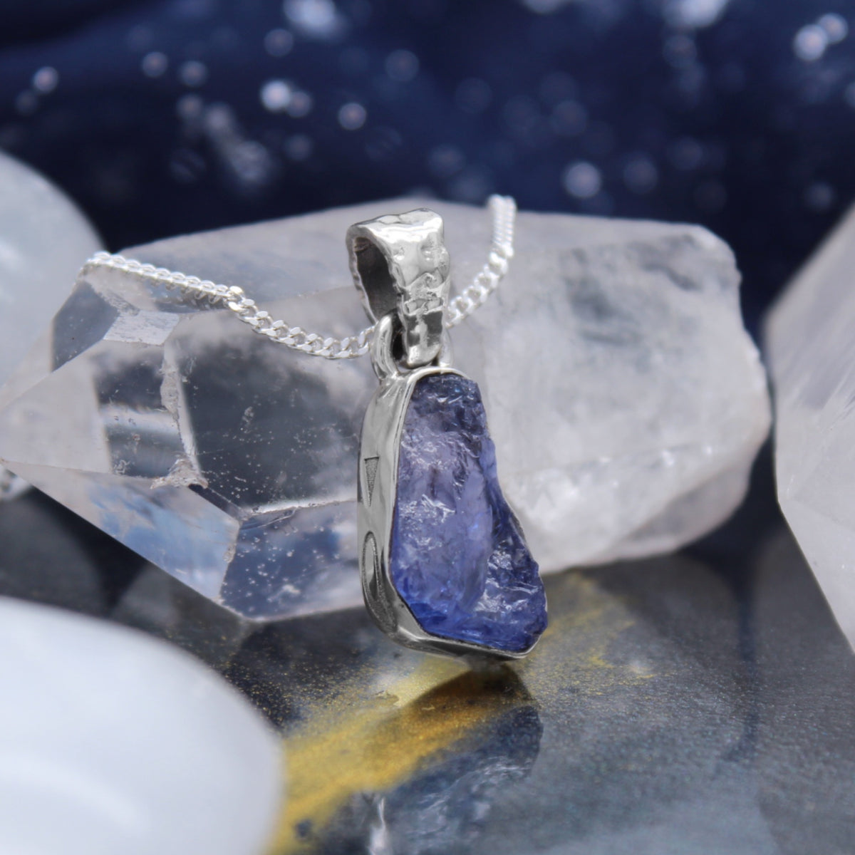TRANQUILITY - Sterling Silver & Tanzanite Necklace